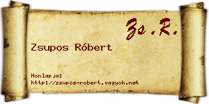 Zsupos Róbert névjegykártya